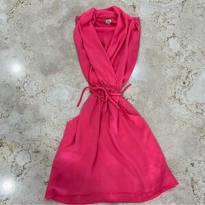 Aritzia Wilfred Sabine pink tie dress